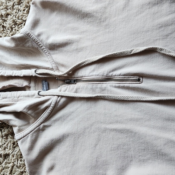 Aerie sand color lightweight 3/4 zipper hoodie women's xs oversized fit - Picture 2 of 8